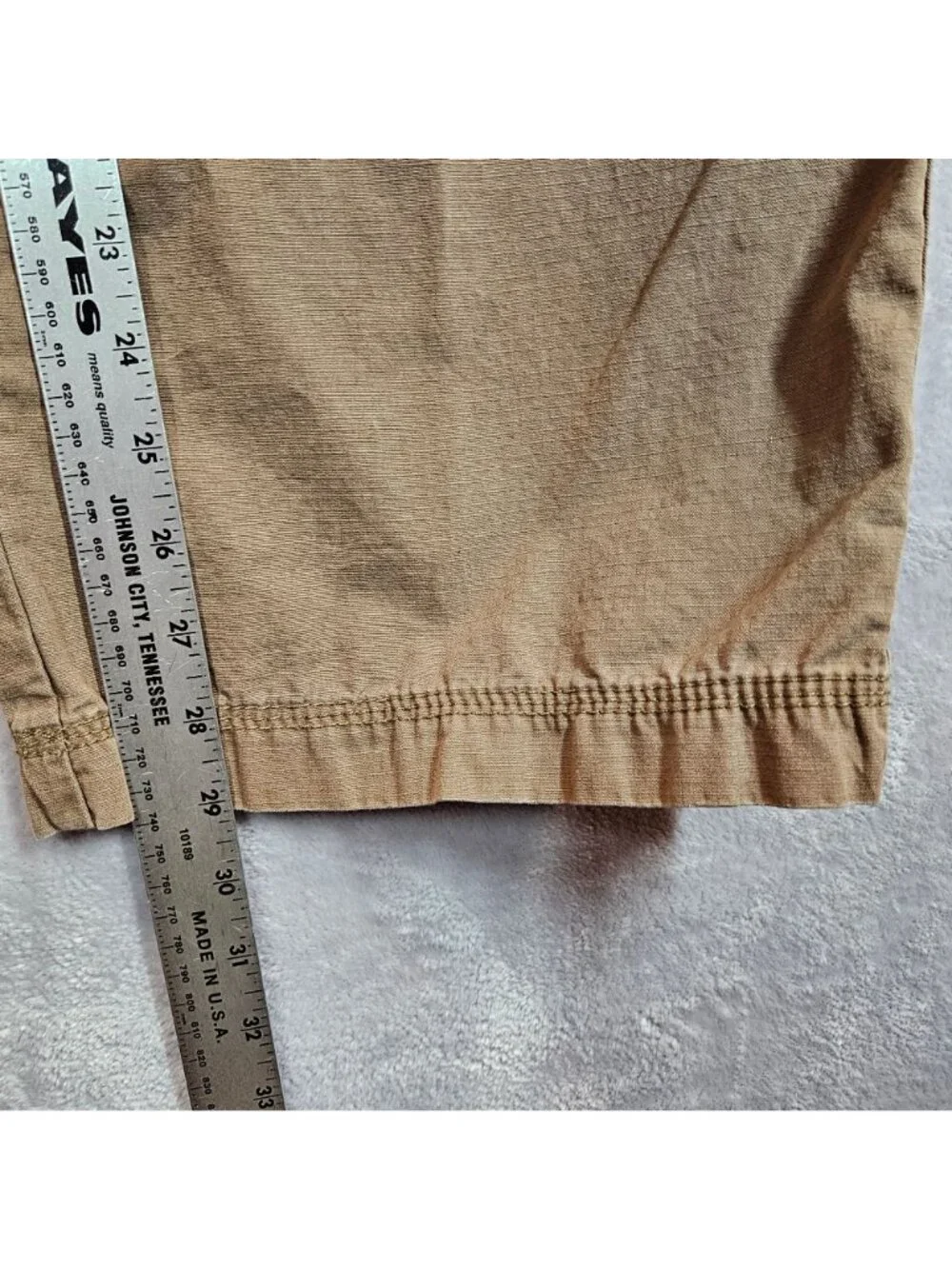 Eddie Bauer Mens 36x30 Khaki Cargo Pants Cotton Relaxed Fit Multi Pockets